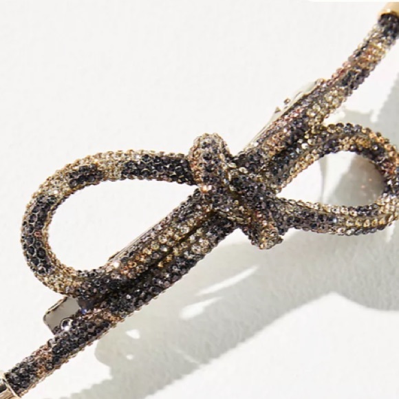 Anthropologie Crystal Bow Barrettes Set of 2 NWT - Picture 4 of 4